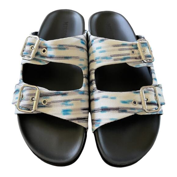 Missoni Milano Spa Slide Sandals Adjustable Double Buckle Strap Boho Sz US8 - Picture 3 of 9